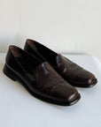 Brown Leather Brogue Loafers | Size 9