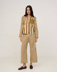 Carmen Says | Caramel Striped Cotton Pant