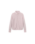 Cubic | Wool Funnel Neck Knit Cardigan in Pink