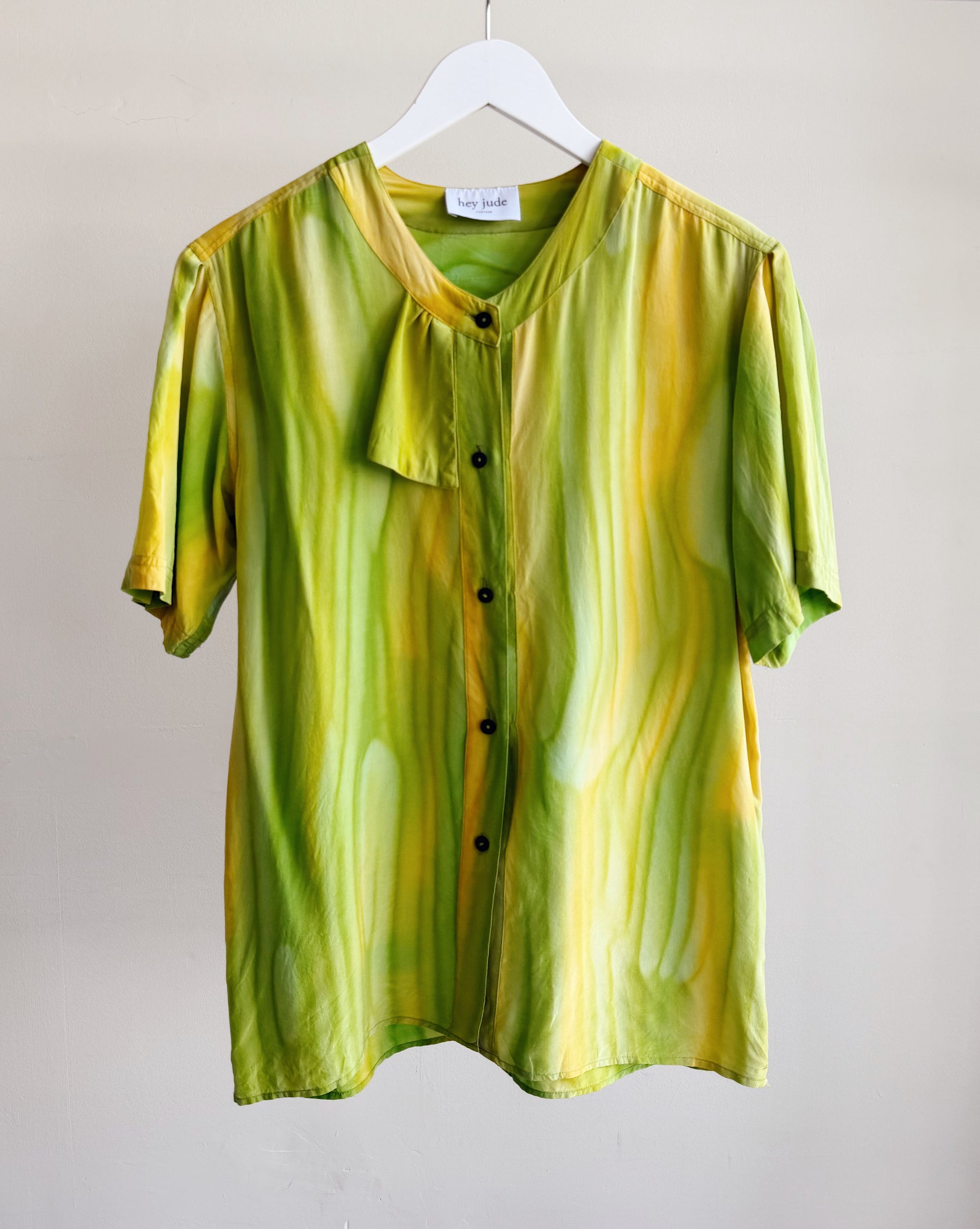 Citrus Watercolour Silk Blouse