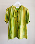 Citrus Watercolour Silk Blouse