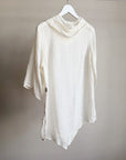 Cream Linen Cowl Neck Top