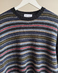 Blue Striped Wool Crewneck