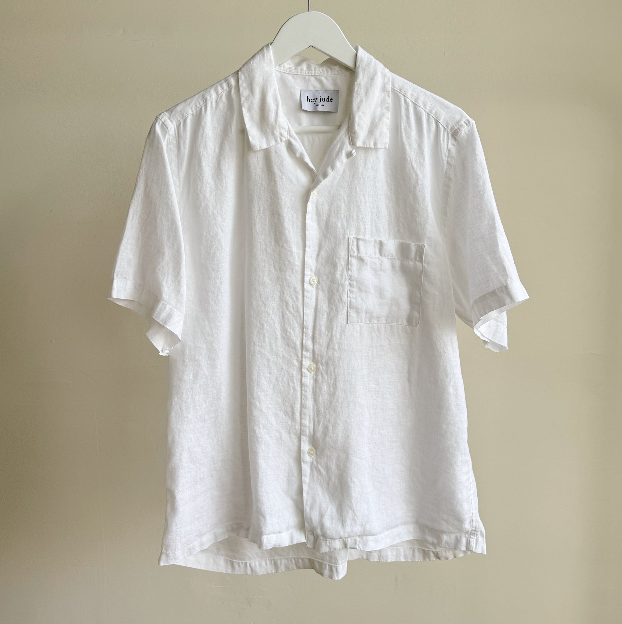 Cloud Linen Short Sleeve Button Up