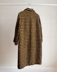 Black & Mustard Houndstooth Wool Coat - Hey Jude