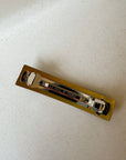 Parcelona | French Golden Beige Rectangle Hair Barrette - Hey Jude