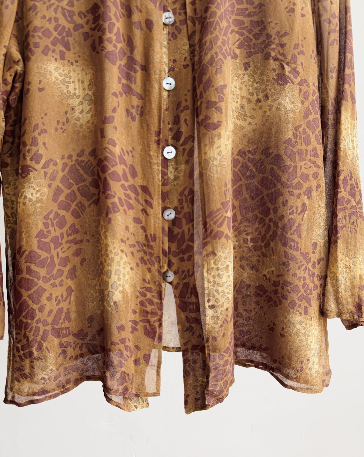 Animal Print Silk Layered Blouse - Hey Jude