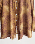 Animal Print Silk Layered Blouse - Hey Jude