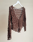 Chocolate Crochet Cardigan
