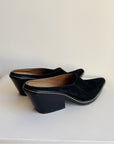 Donald J Pliner Black Suede Pointed Mule | Size 8