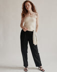 Ivory Angora Ribbed Tank