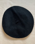 Black Wool Beret