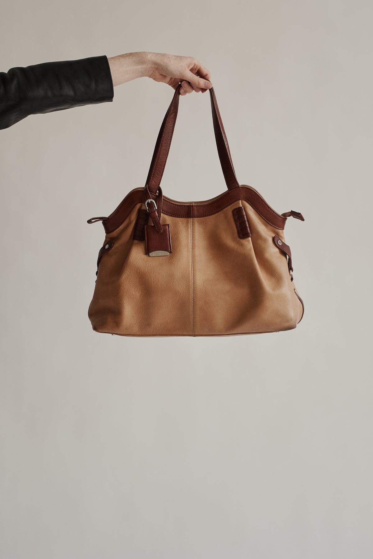 Danier Camel + Auburn Leather Satchel
