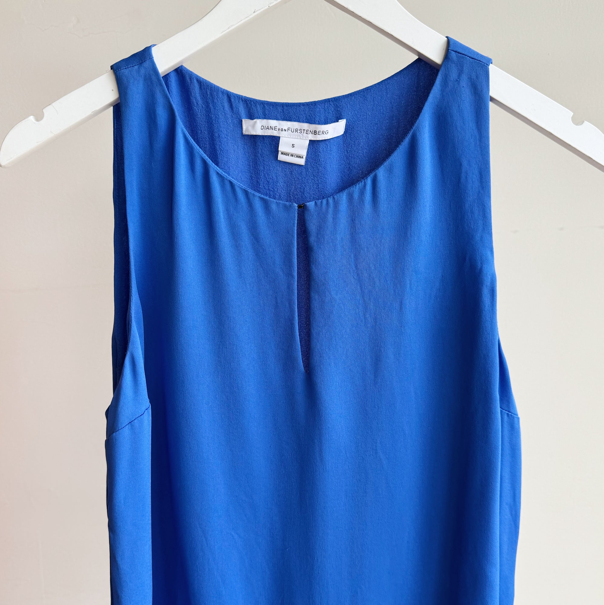 DVF Blueberry Silk Keyhole Top - Hey Jude