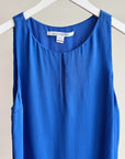 DVF Blueberry Silk Keyhole Top - Hey Jude