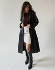 Ink Buttery Soft Leather Trench