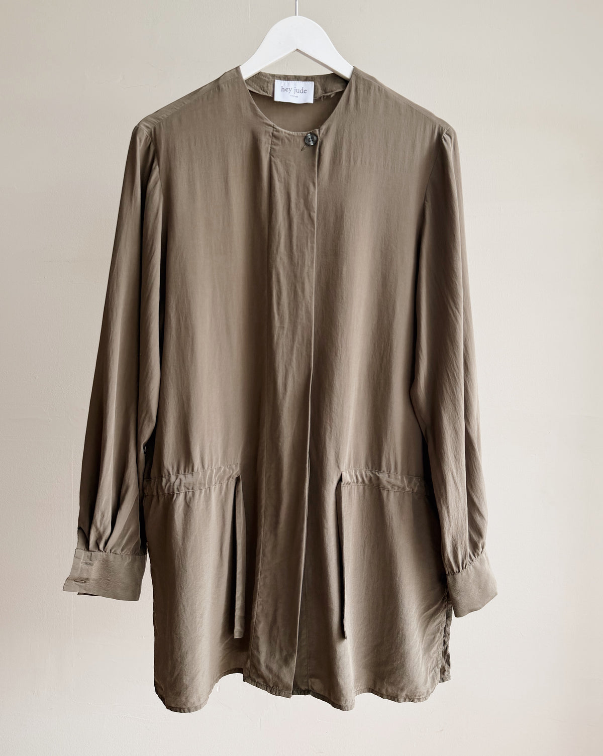 Mushroom Draped Silk Tunic - Hey Jude