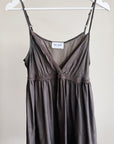 Charcoal Silk Slip Dress