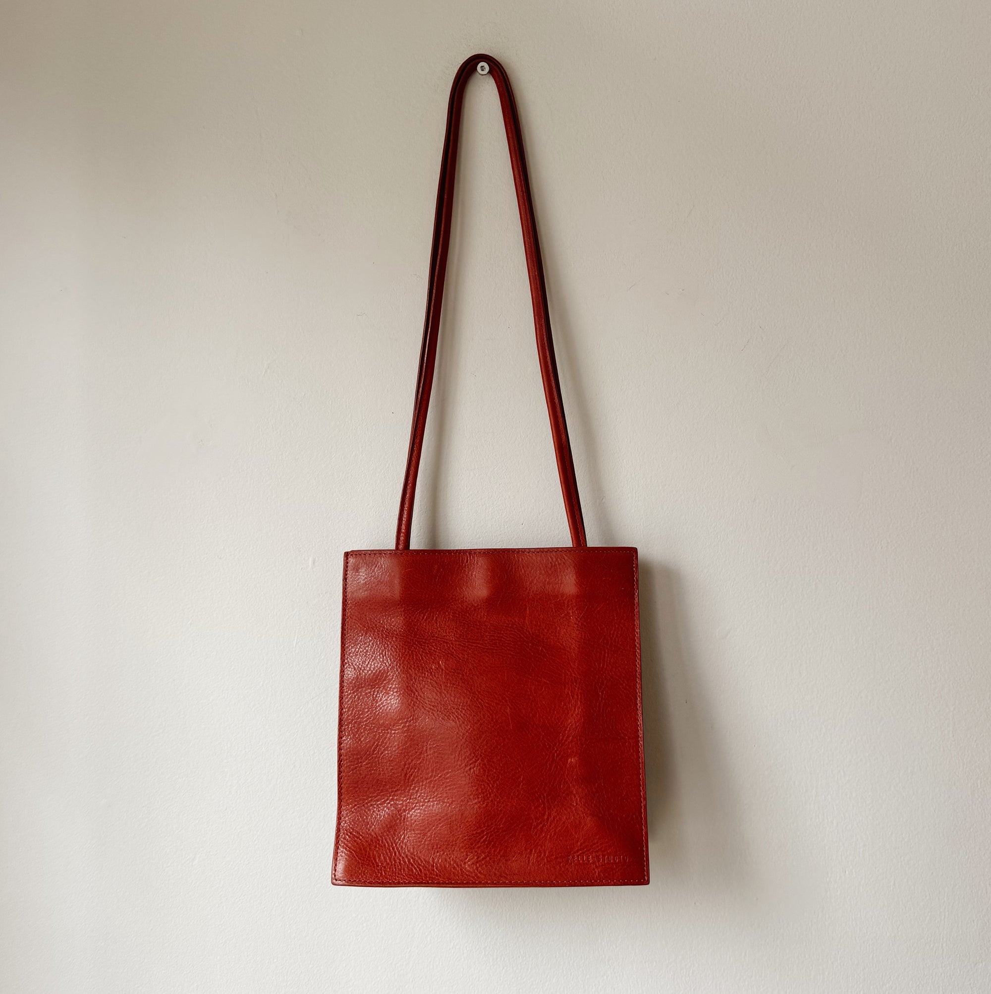 Tomato Leather Slim Should Bag - Hey Jude