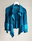 Lapis Patchwork Felted Knit Cardigan - Hey Jude