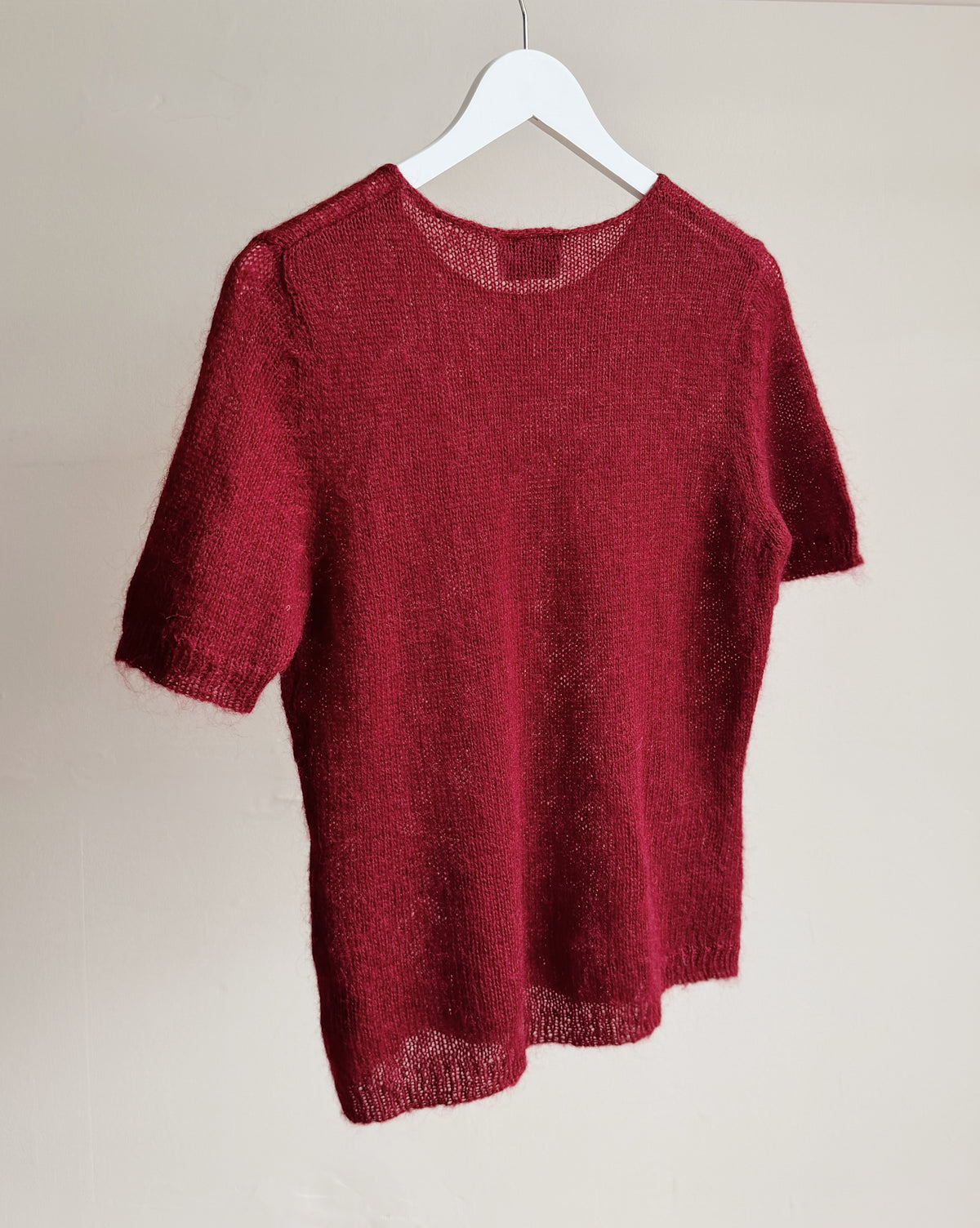 Merlot Mohair Knit Tee - Hey Jude