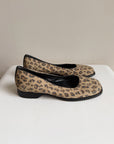 Leopard Print Slip On Loafers | Size 37