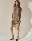 Silk Snakeskin Handkerchief Dress