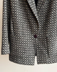 Monochrome Tweed Wool Blazer