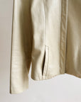 Buff Zip Up Leather Jacket