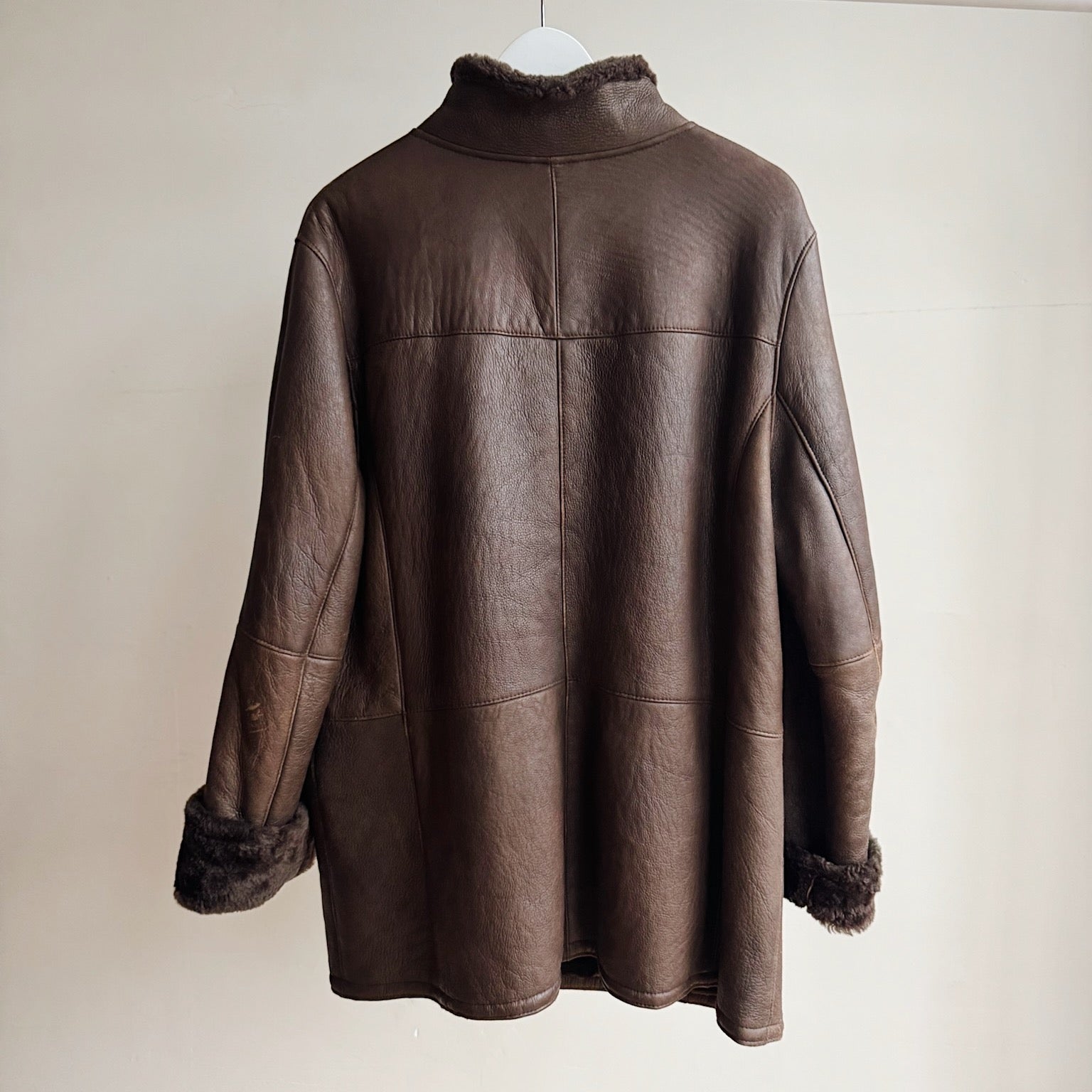 Espresso Sheepskin Leather Jacket