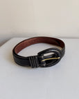 Coach Black Contrast Stitch Belt