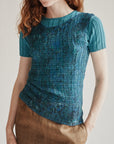 Ocean Textured Pleat Top - Hey Jude