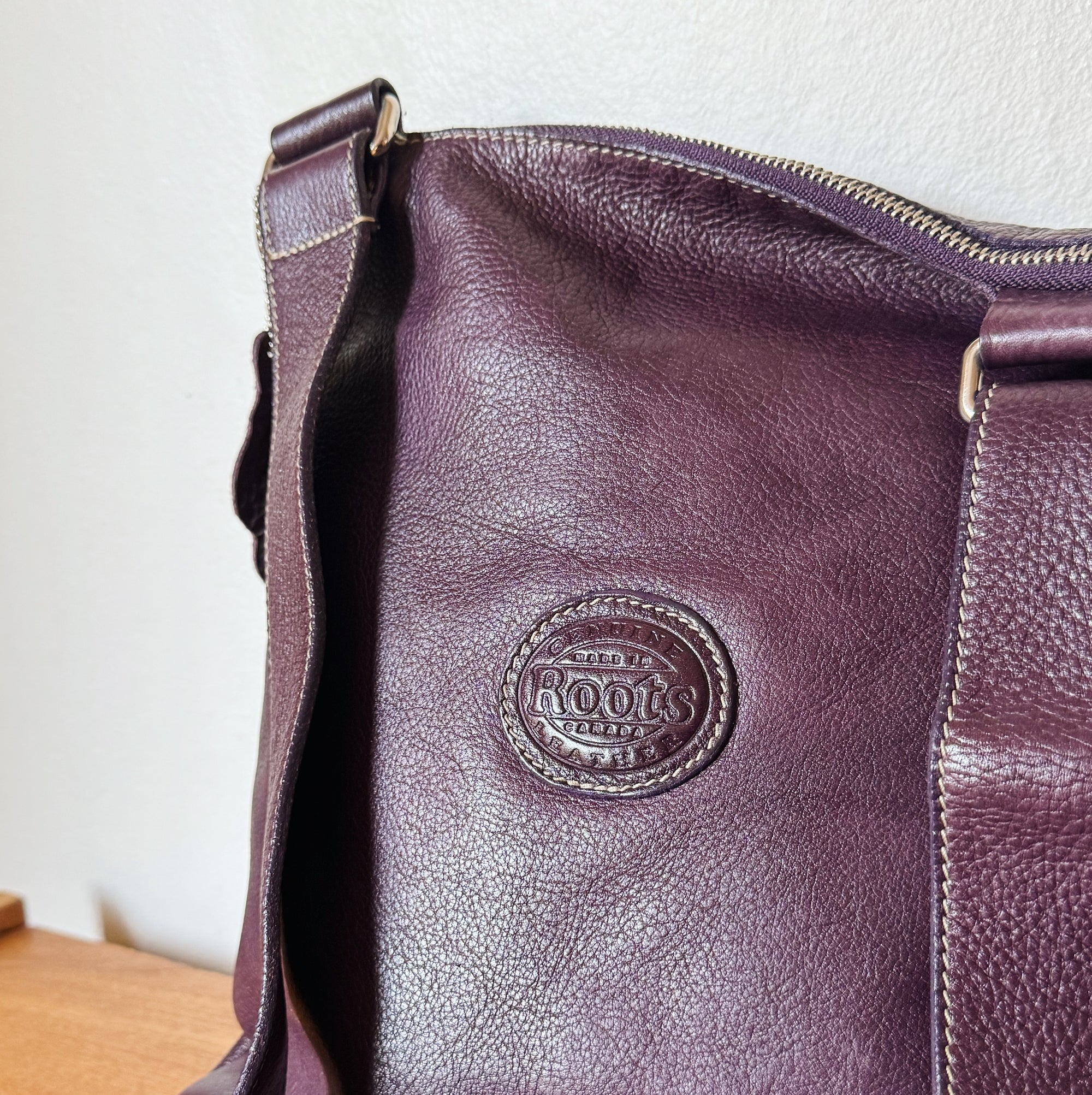 Grape Leather Y2K Utility Crossbody - Hey Jude