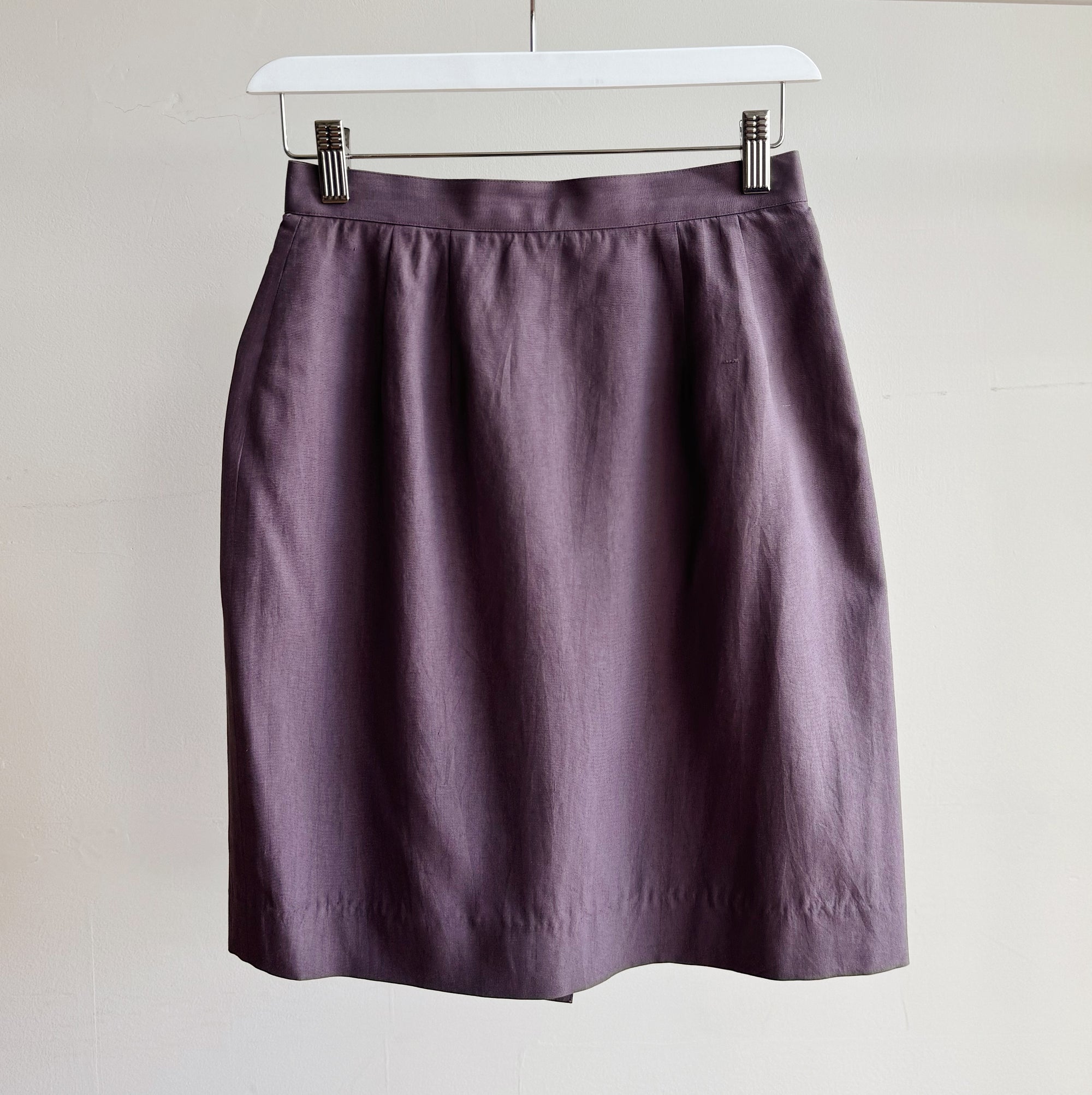 Plum Silk Pencil Skirt - Hey Jude