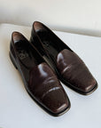 Brown Leather Brogue Loafers | Size 9