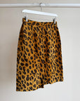 Leopard Print Suede Skirt