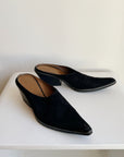 Donald J Pliner Black Suede Pointed Mule | Size 8