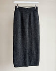 Smoke Slim Knit Column Skirt