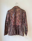 Abstract Snakeskin Leather Blazer