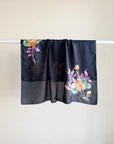 Midnight Floral Silk Scarf