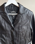 Onyx Tailored Leather Blazer Jacket