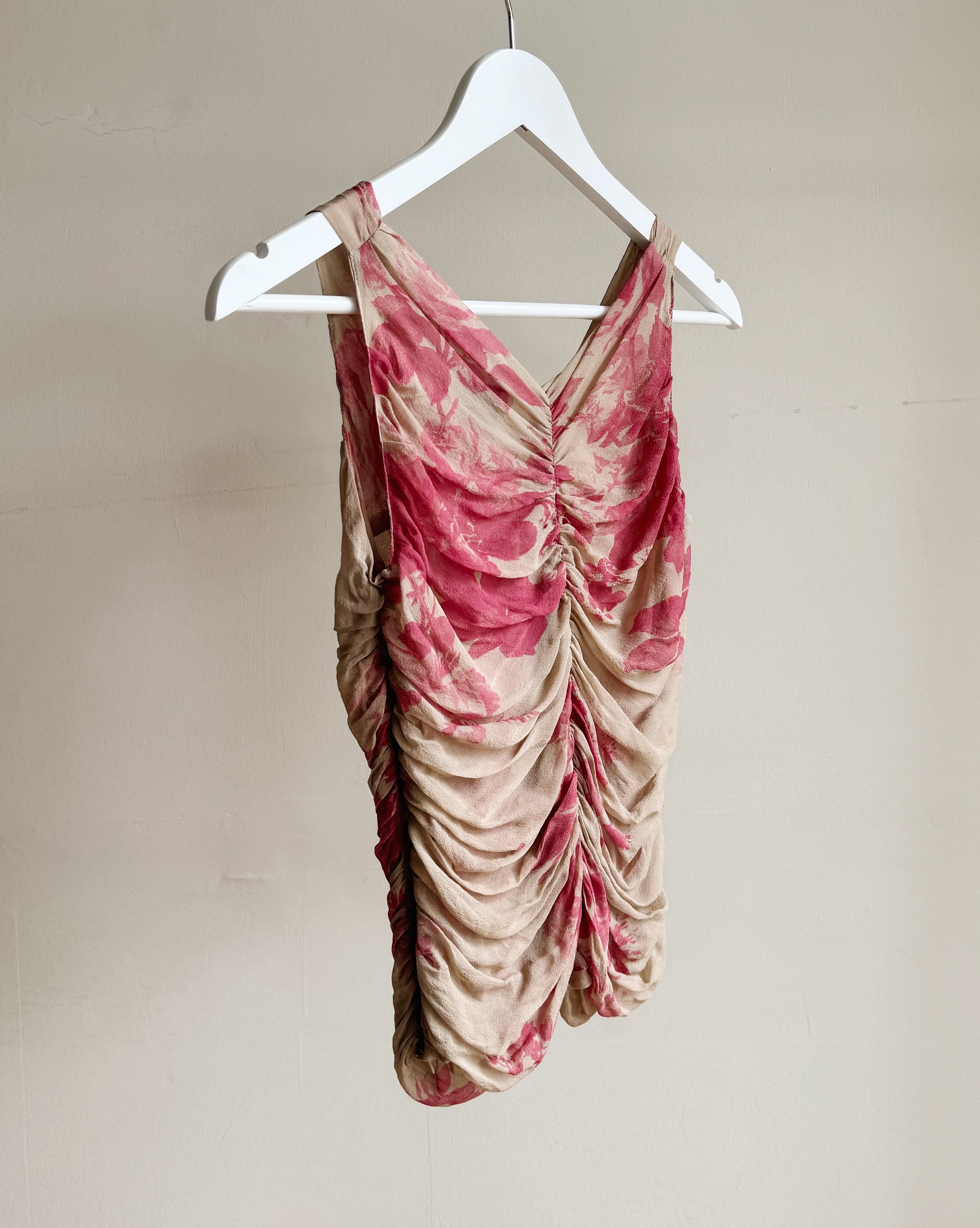 Rose Silk Ruched Top - Hey Jude