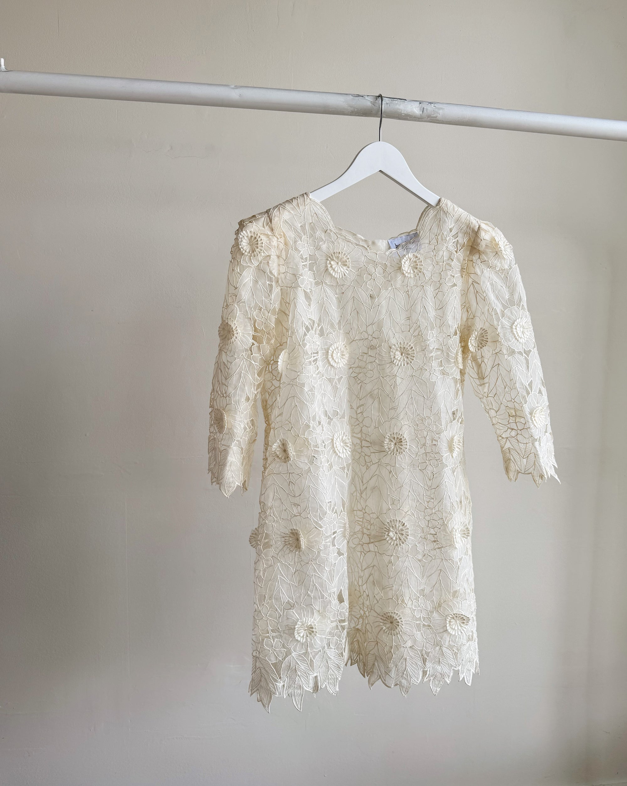 Ivory Embroidered Lace Tunic