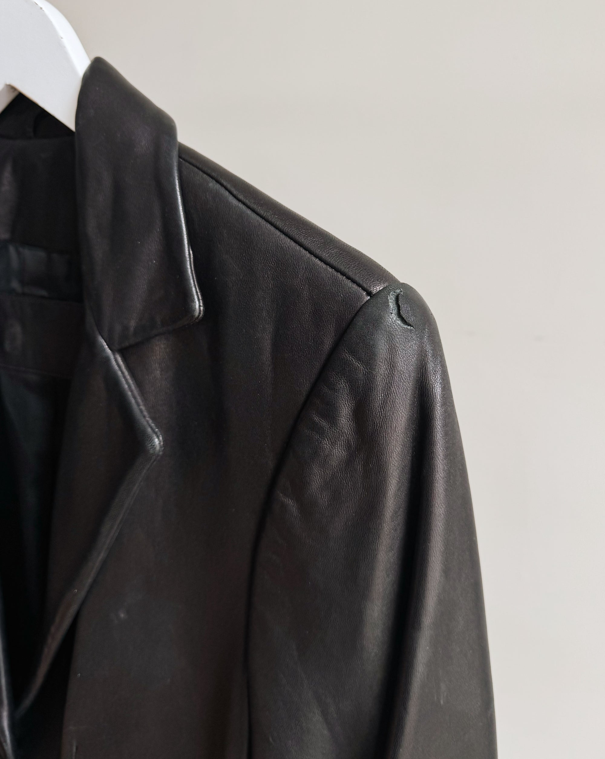 Ebony Classic Leather Blazer