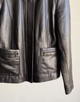Onyx Zip Up Leather Jacket
