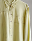 Lemon Silk Button Up Blouse