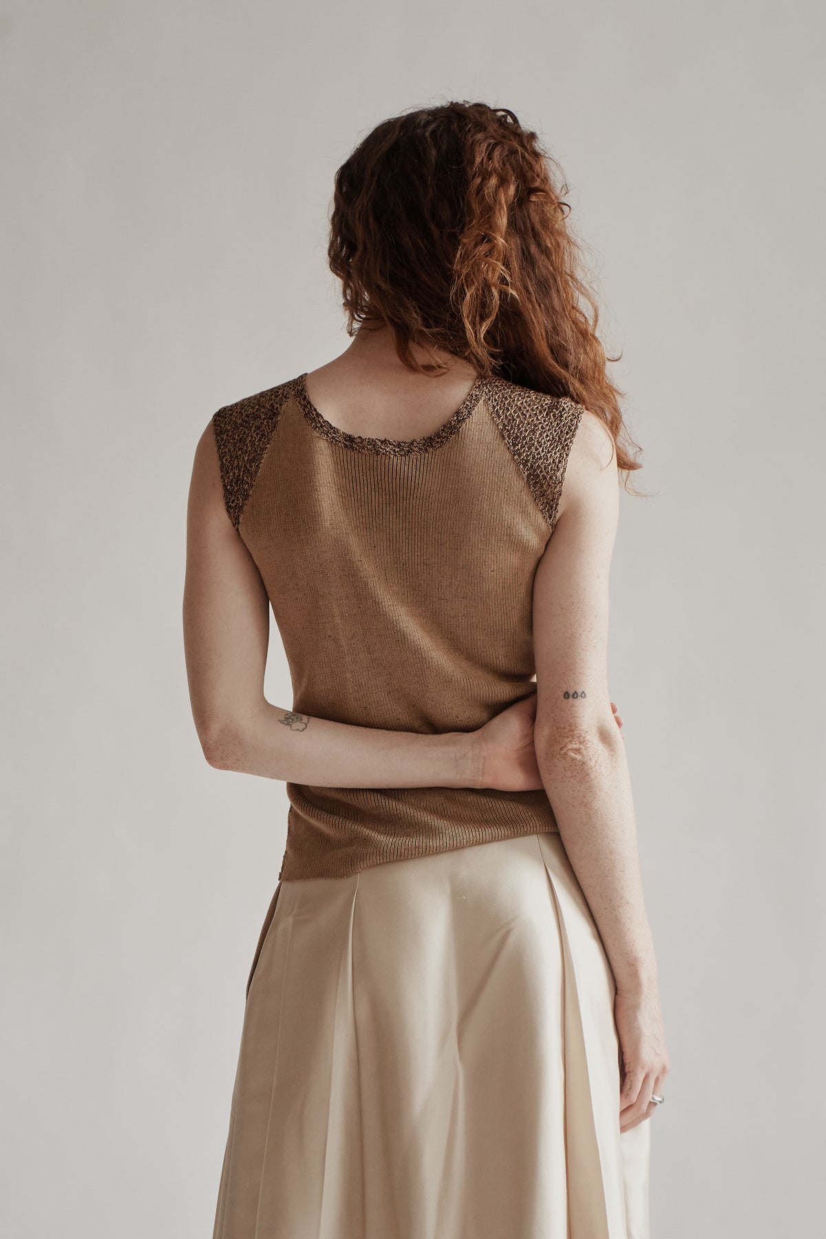Biscotti Silk Ribbed Net Top - Hey Jude