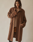 Tobacco Cashmere Belted Slouch Coat
