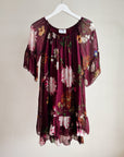 Plum Botanical Silk Blend Dress
