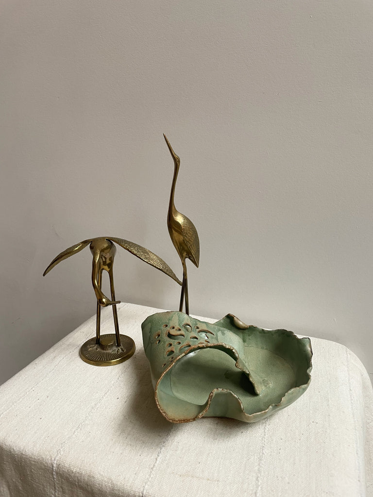 Sage Organic Ceramic Ikebana Object